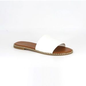 White One Strap Sandals- New!